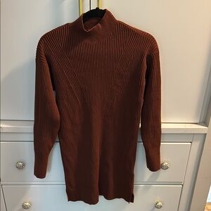 Abercrombie & Fitch Rust Ribbed Sweater Dress